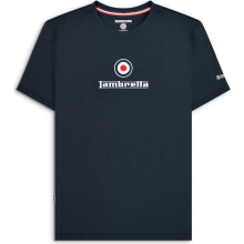 (XL, Navy) Lambretta Mens Brand Logo Short Sleeve T-Shirt