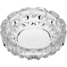 Green Apple Crystal Heavy Glass Ashtray for Indoor and Outdoor Decorative (Round)