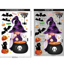 (Window Stickers 3) Halloween Gnome Window Clings Decals Decorations Window Stickers for Halloween Windows Glass Decorations Halloween Holiday Decal