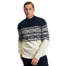 (S, Ivory) Ben Sherman Mens Mono Fairisle Crew Neck Knitwear Jumper