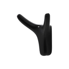 3 Pack Horn Shaped Adhesive Wall Hooks for Bathroom and Kitchen Black