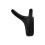 3 Pack Horn Shaped Adhesive Wall Hooks for Bathroom and Kitchen Black 1