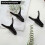 3 Pack Horn Shaped Adhesive Wall Hooks for Bathroom and Kitchen Black 3