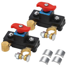 Vitog 2PCS Battery Disconnect Switch, 12 Volt/24 Volt, High Conductivity Battery Cut Off Switch, Pure Copper Manual Rotary Quick Disconnect Battery Sh