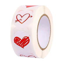 2xValentines Day Stickers Love Stickers Seal Labels Envelope Stickers for Boutiques Food Containers Letter Valentines Day Cards , Red, 3 Pcs