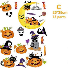 (Window Stickers 10) Halloween Gnome Window Clings Decals Decorations Window Stickers for Halloween Windows Glass Decorations Halloween Holiday Decal