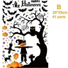 (Window Stickers 9) Halloween Gnome Window Clings Decals Decorations Window Stickers for Halloween Windows Glass Decorations Halloween Holiday Decal