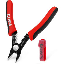 KAIWEETS Wire Cutters 6-Inch Flush Pliers with Supplementary Stripping, Cutting Pliers, Handy and Slim Diagonal Cutters, Sharp Snip