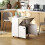 Homcom HOMCOM Folding Dining Table, Rolling Drop Leaf Table with Hidden Shelf 1