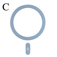 (blue/onesize) Universal Metal Plate Mag Safe Magnetic Wireless Charging Sticker