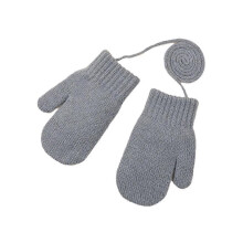 (1pair, Light Gray) Children's Warm Gloves Autumn and Winter Cold Protection Gloves Warm M5R2
