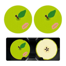(1pair, B) Creative Cute Fruit Car Coasters Car Water Cup Slot Resistant Heat B9V2