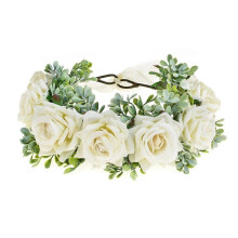 Women Flower Crown Floral Headpiece Festival Wedding Hair Wreath Floral Crown