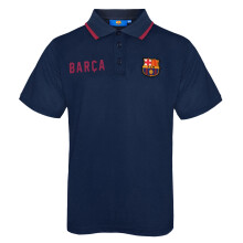 FC Barcelona Official Football Boys Crest Polo Shirt Navy Blue 6-7 Years