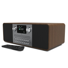 DAB+/DAB & FM Radio CD Player Bluetooth Transmit and Speaker - AZATOM D4 Walnut