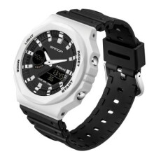 Sanda 5ATM Unisex Digital Dual-Display Sports Chronograph Date Day Alarm Watch
