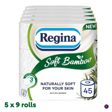 Regina Soft Bamboo Toilet Paper - 45 Toilet Rolls (5 x 9 Rolls)