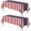 4th of July Decorations - American Flag Plastic Tablecloth, 2 Pack (54"x108") 1