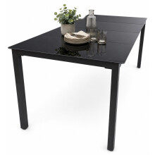 (Garden Dining Table, Home Assembly Required) Alu Glass Garden Table Balcony Table 189x90