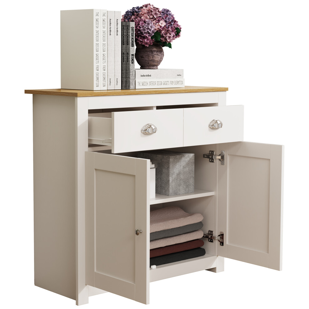 (Chipboard, White) Chest Of Drawers Sideboard Drawer Balusa L White 4051814440076