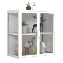 (Matt, Metal) Wall display cabinet hanging display case glass Flokas S