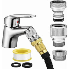 Sink Faucet Quick Connector - Faucet to Hose Adapter for Kitchen/Bathroom Connect Shower Hose, Garden Hose, Portable Washing Machine, Pet Bathing Dura