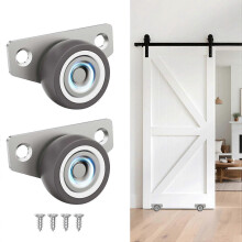 Mini Side Mount Casters, Low Profile Caster Wheel- Rigid Non-Swivel Rubber Wheels for Slid