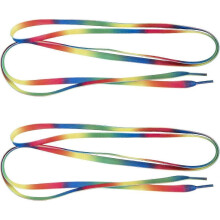 1 Pair of 1.8m Sports Shoelaces for Roller Skates and Sneakers, Polyester Wear-resistant Skate Shoe Strings, Rainbow Colored Laces for Outdoor and Ic