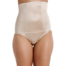 (BEIGE, 22) Two Pack Beige High Waist Support Shapewear Briefs