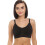 (BLACK, S) Black Seamless Moulded Cup Nursing Bra 1