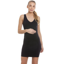 (BLACK, S) Womens Black Seamfree Maternity Full Slip