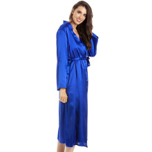 (cobalt blue satin, 10-12) Camille Womens Blue Long Satin Wraps