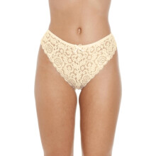 (IVORY, 10) Six Pack Ivory Floral Lace Melody Thong