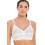 (WHITE, 44DD) White Non Wired Half Lace Soft Cup Bra 1