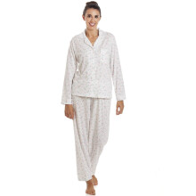 (green delicate rose, 22-24) Womens Classic Jersey Long Sleeve Pyjama