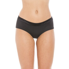 (BLACK, 14-16) Womens Three Pack Black Tuxedo Midi Boxer Shorts