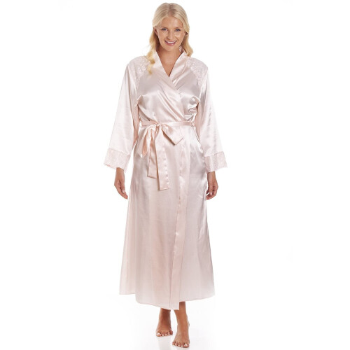 (PEACH, 14-16) Womens Luxury Long Satin Wraps