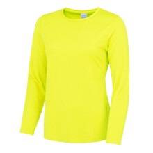 (10 UK, Electric Yellow) AWDis Cool Womens/Ladies Girlie Long-Sleeved T-Shirt