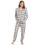 (light pink black check, 18) Womens Check Print Flannel Pyjama Set 1