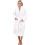 (WHITE, 14-16) Womens Supersoft Shawl Collar Bathrobe 1