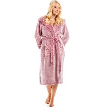 (deep pile purple, 14-16) Camille Women's Full Length Bathrobe in Purple Deep Pile Dressing Gown