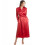 (RED, 18-20) Womens Luxury Long Red Satin Wrap 1