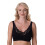 (BLACK, 12-14) Womens Soft Cotton Elastane Trim 2 Pack Bra Black 1