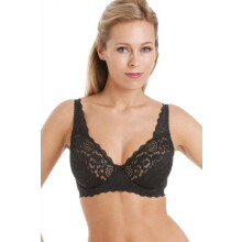 (BLACK, 34B) Womens Black Rhapsody Lace Underwired Bra