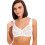 (WHITE, 34D) Womens White Non Wired Lace Soft Cup Bra 1