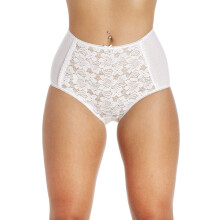 (WHITE, 24) Womens 3 Pack Lace Front Full Briefs