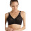 (BLACK, 34B) Womens Cotton Lined Soft Cup Non Wired Black Bra 1