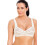 (IVORY, 34C) Womens Ivory Non Wired Soft Cup Lace Bra 1