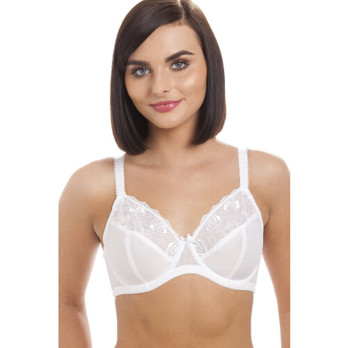(WHITE, 36B) Womens White Jessica Underwired Full Cup Bra