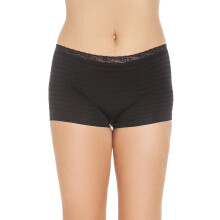 (BLACK, L-XL) Womens Three Pack Smooth Seamless Boxers